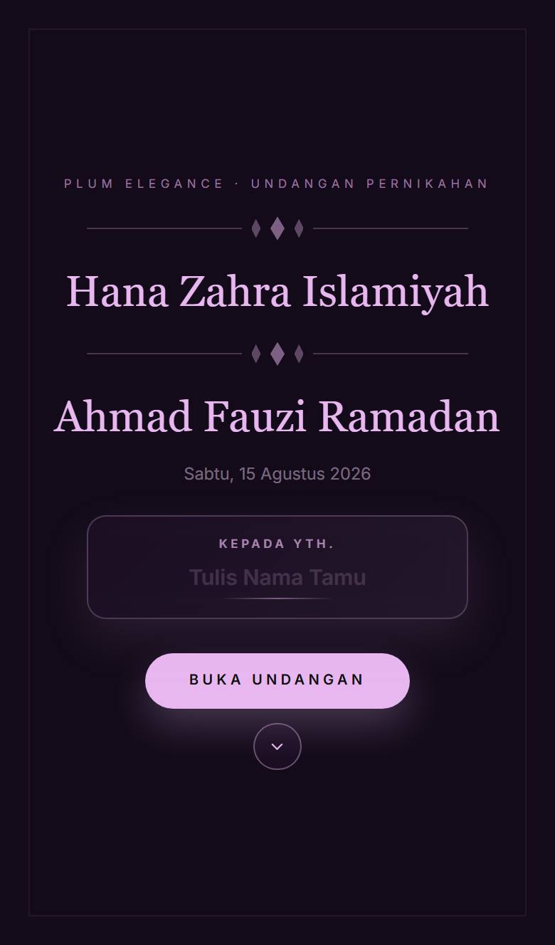 Pratinjau template undangan Plum Elegance