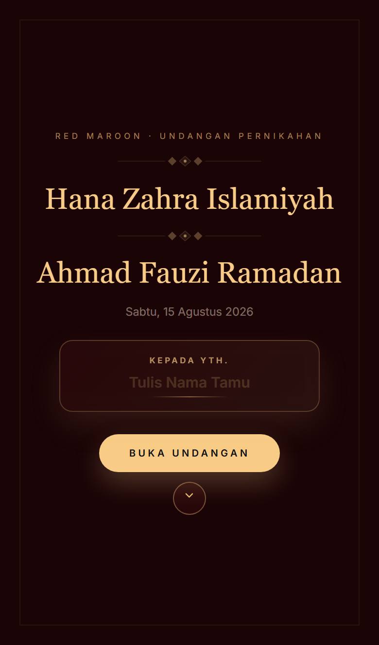 Pratinjau template undangan Red Maroon