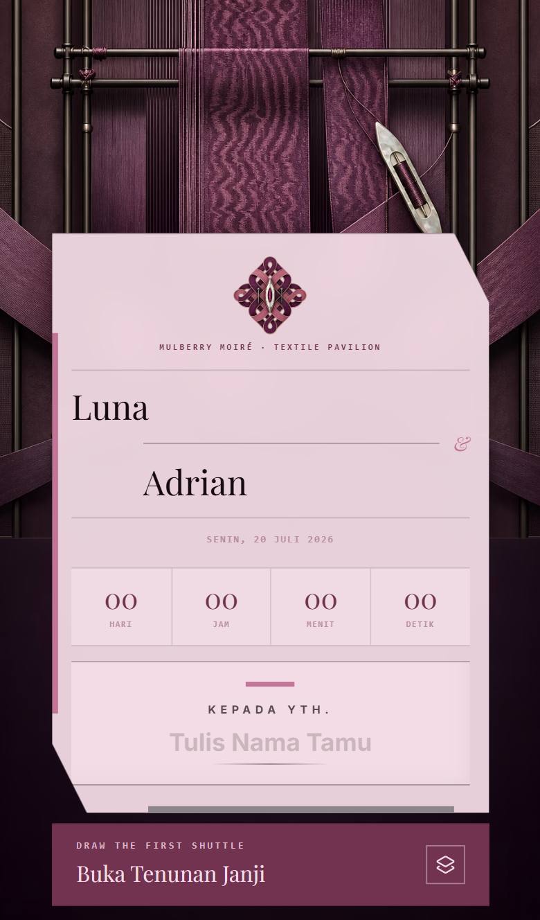 Pratinjau template undangan Romantic Mulberry