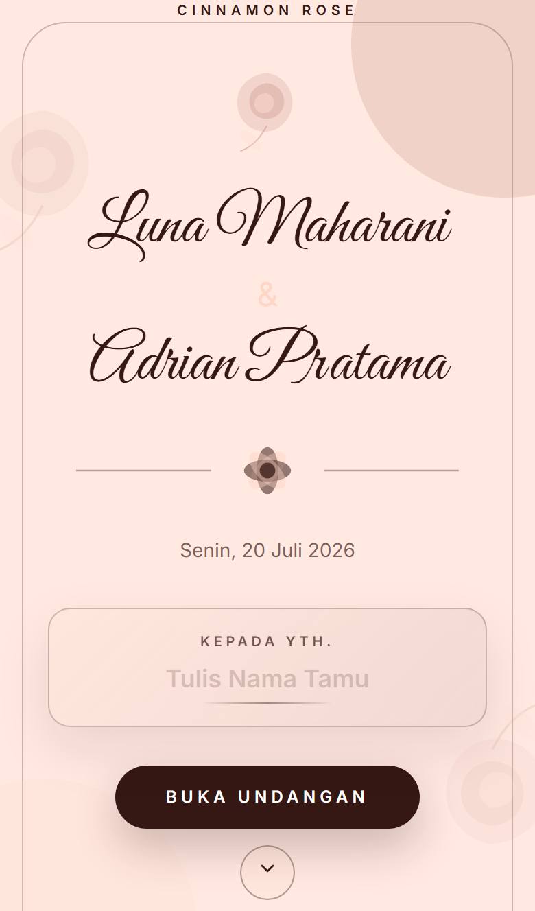 Pratinjau template undangan Rose Cinnamon