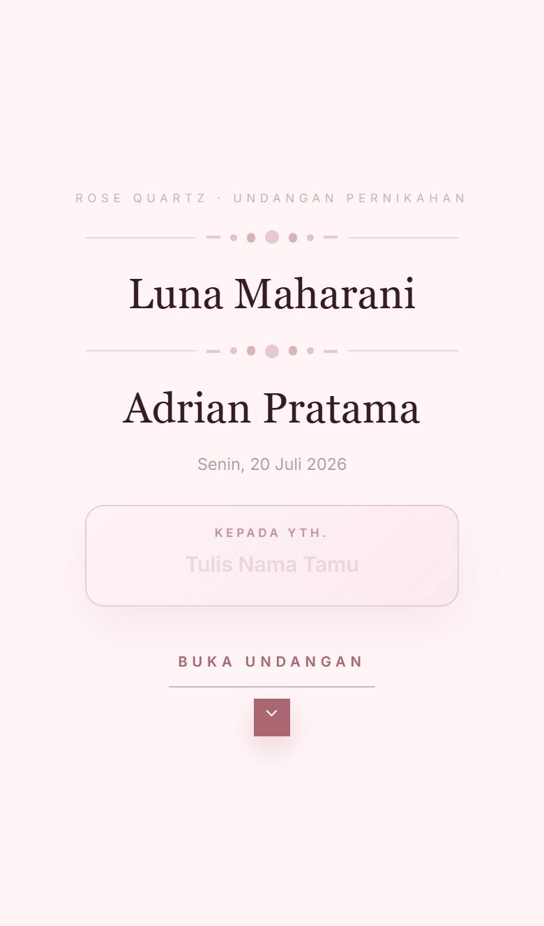 Pratinjau template undangan Rose Quartz
