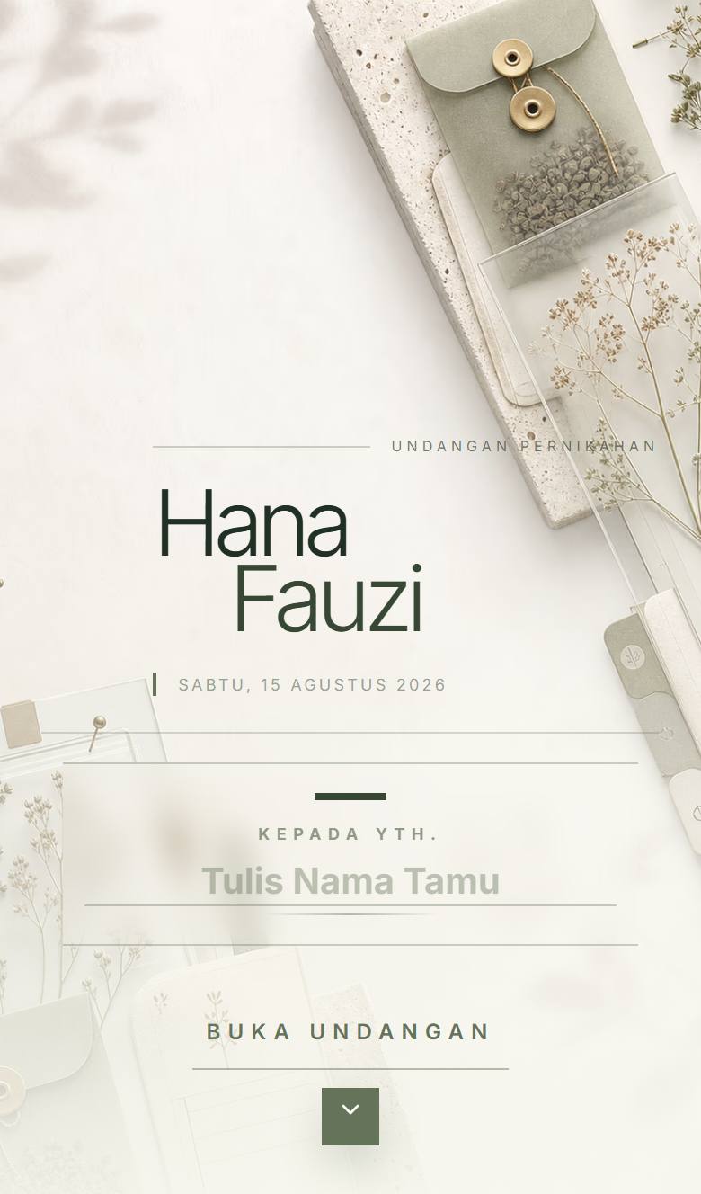 Pratinjau template undangan Sage Garden