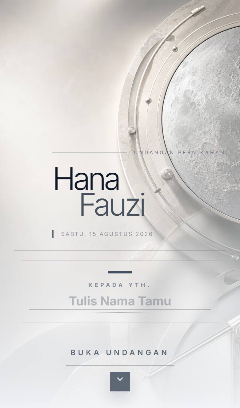 Pratinjau template undangan Silver Moon