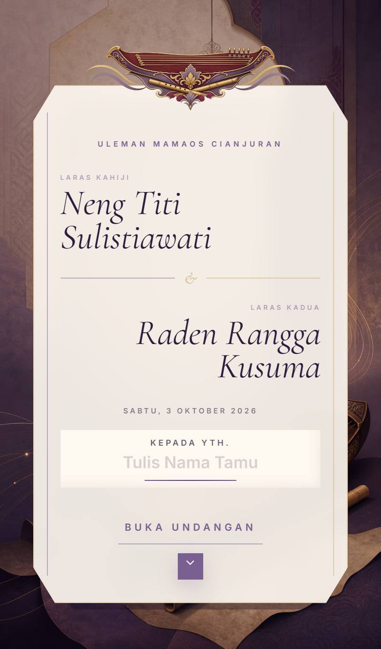 Pratinjau template undangan Sunda Cianjur