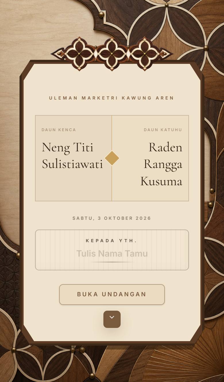 Pratinjau template undangan Sunda Kawung