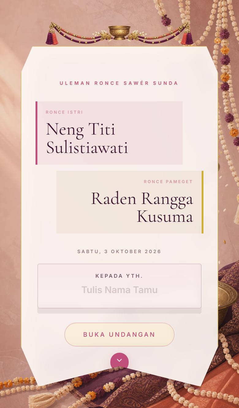 Pratinjau template undangan Sunda Kembang Mayang