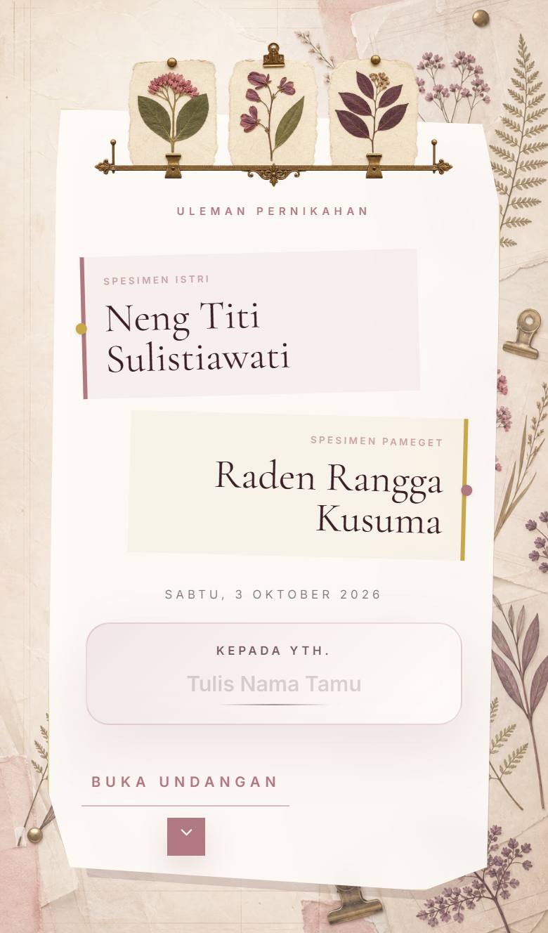 Pratinjau template undangan Sunda Puspa Mekar