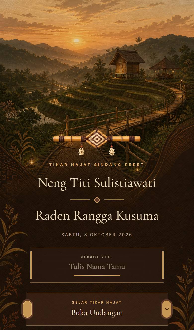 Pratinjau template undangan Sunda Sindang Reret