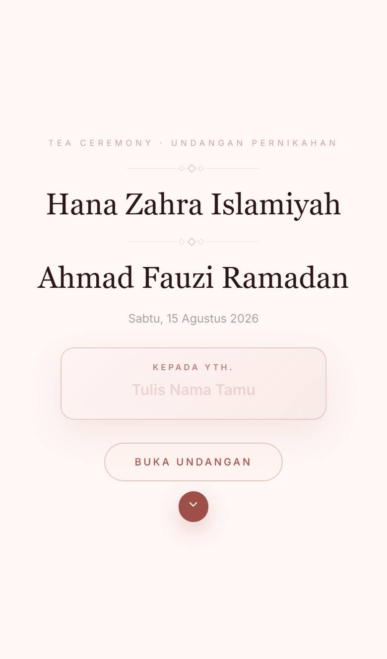 Pratinjau template undangan Tea Ceremony