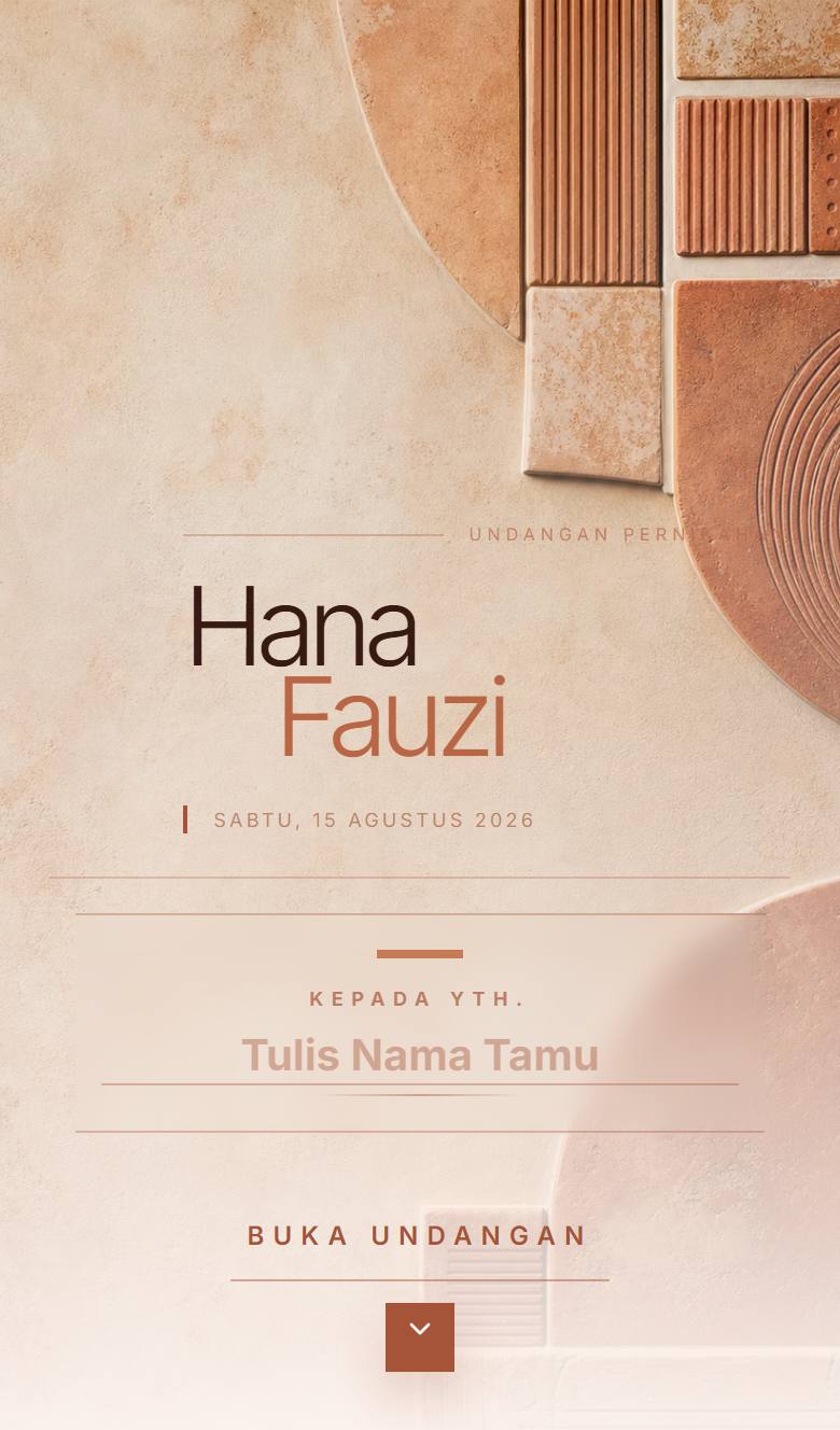 Pratinjau template undangan Terracotta Love