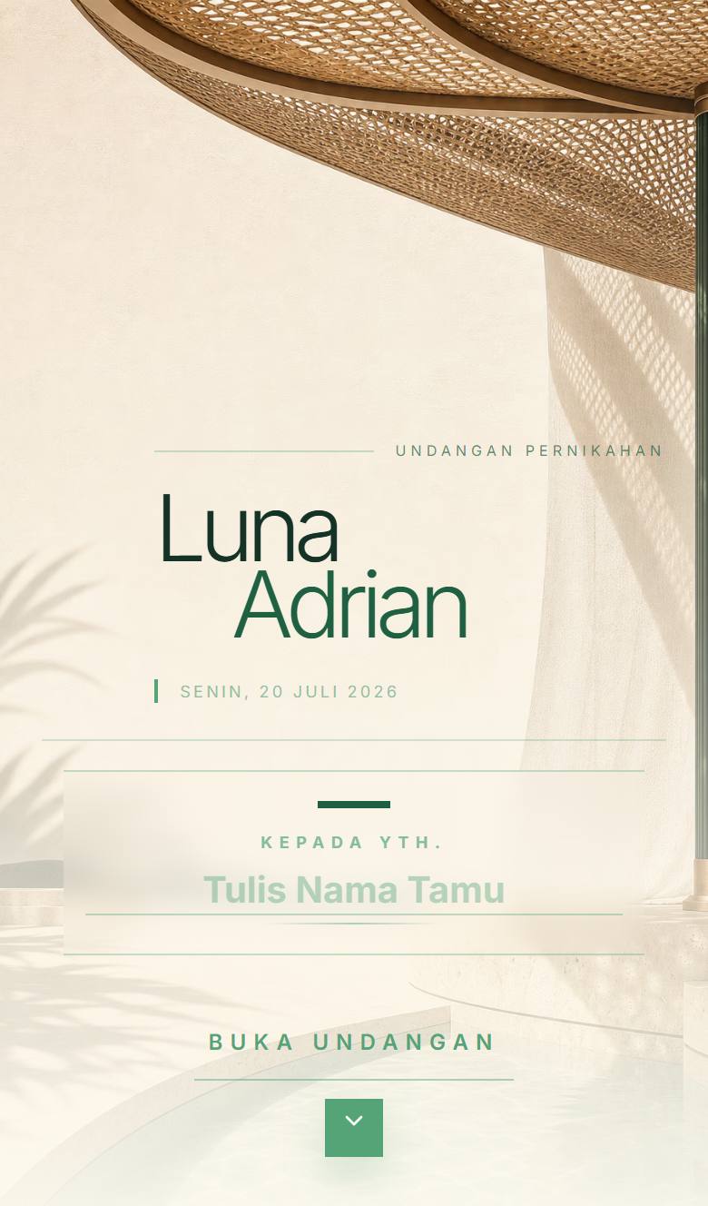 Pratinjau template undangan Tropical Cream