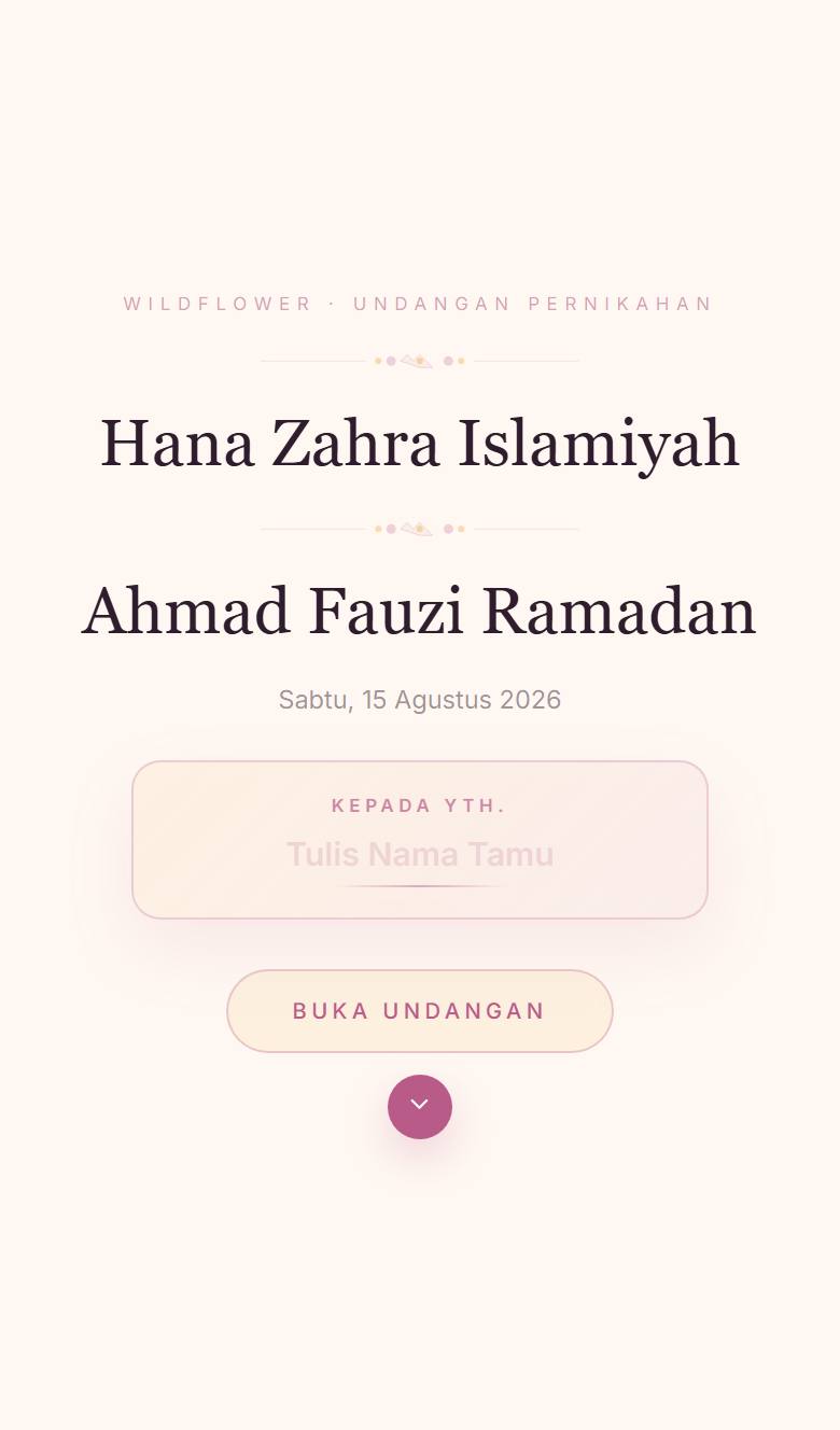 Pratinjau template undangan Wildflower