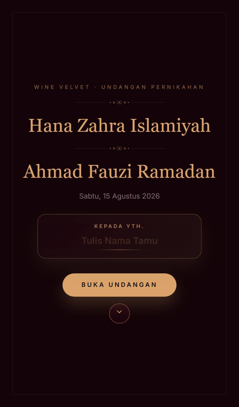Pratinjau template undangan Wine Velvet